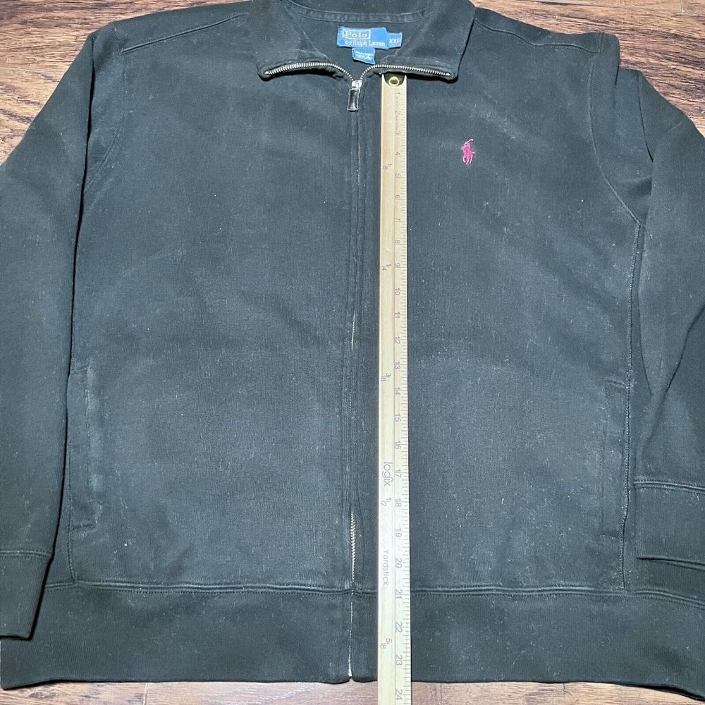Polo Ralph Lauren Full Zip Sweater Jacket Black Red Men’s Size XXL - Picture 5 of 8